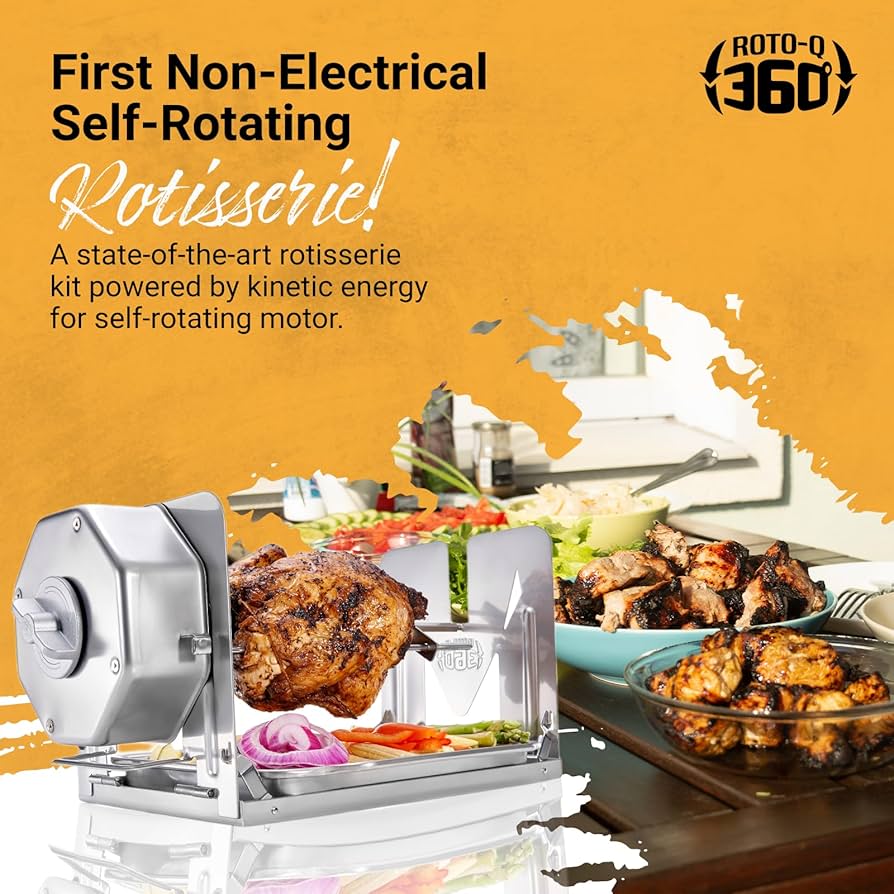 無電源自動回転　Roto-Q 360 バーベキューコンロ Amazon.com : ROTO-Q 360 Family Rotisserie Kit – Non-Electric